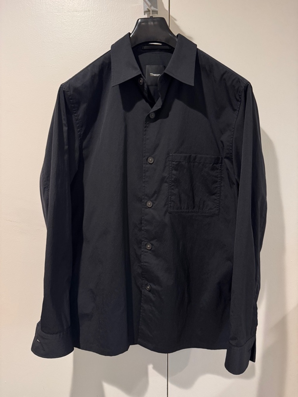 Theory Clyfford PKBL Kelso Pique Shirt Jacket in Black, M